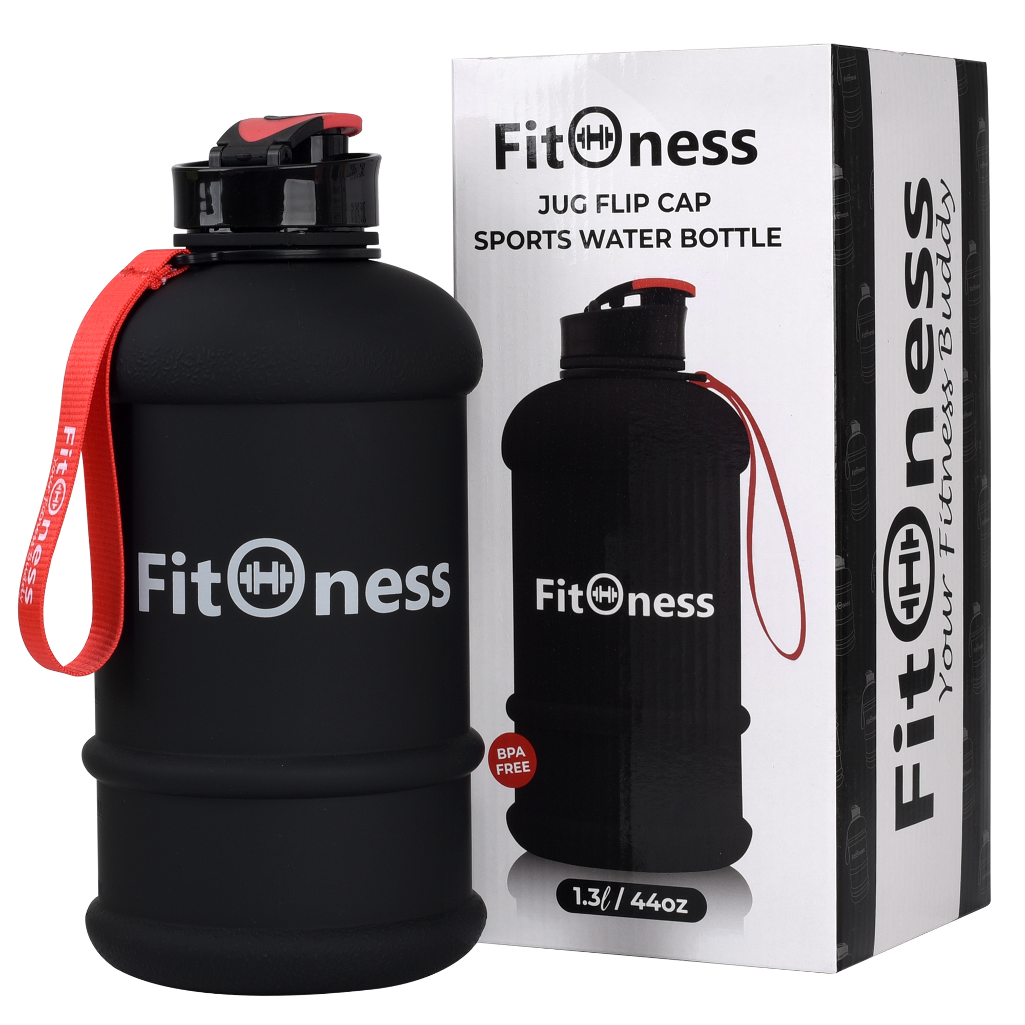Brand Fitoness Jug Bottle 1.3l / 44oz Black Sports