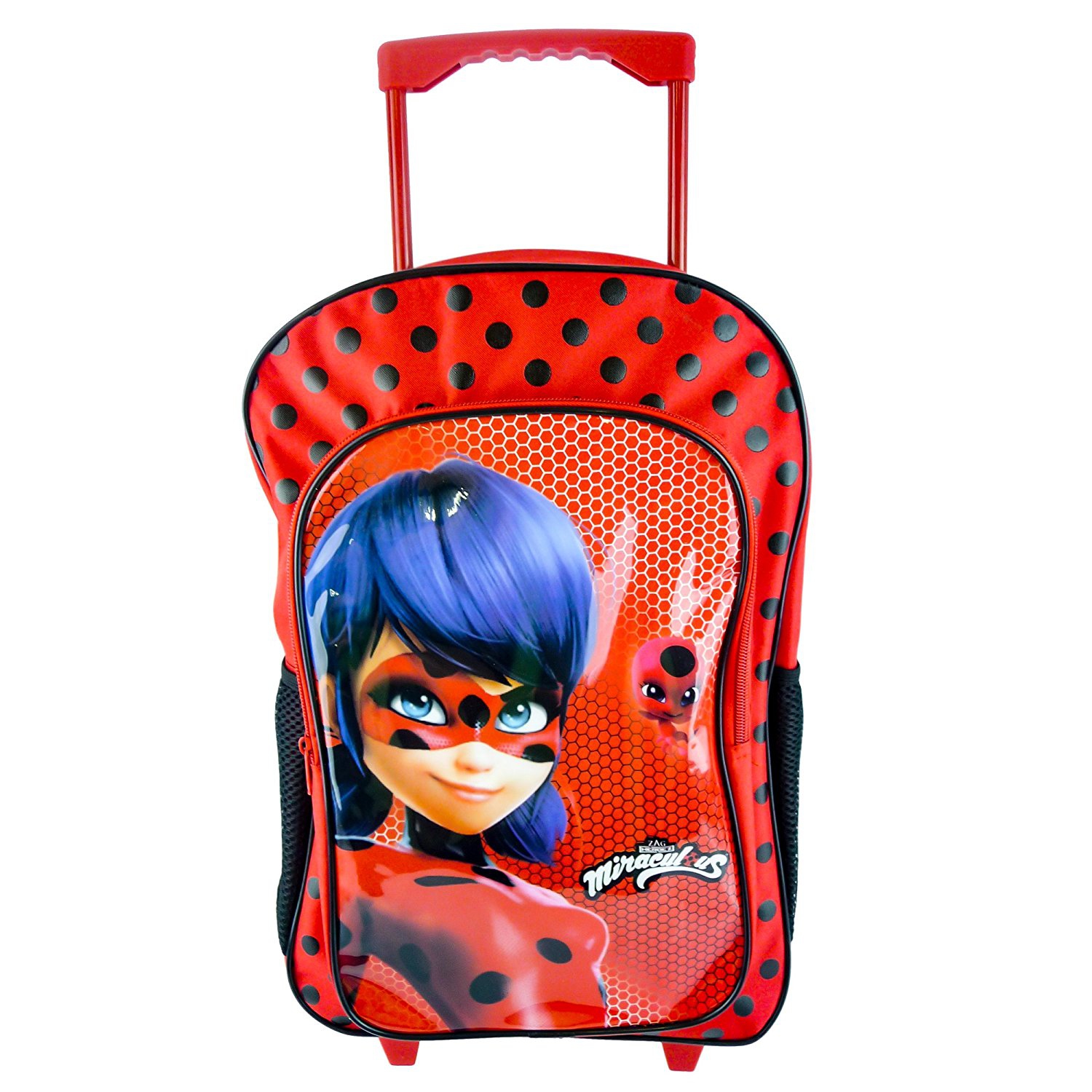 Miraculous 'Ladybug' Girls Trolley Backpack School Travel Roller Wheeled Bag