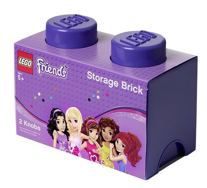 Lego Friends 2 Brick 'Lilac' Storage Box