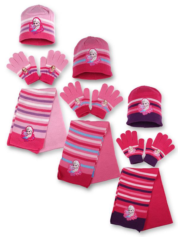 Disney Frozen Knitted 3 Assorted Hat, Gloves and Scarf Set Kids Accessories