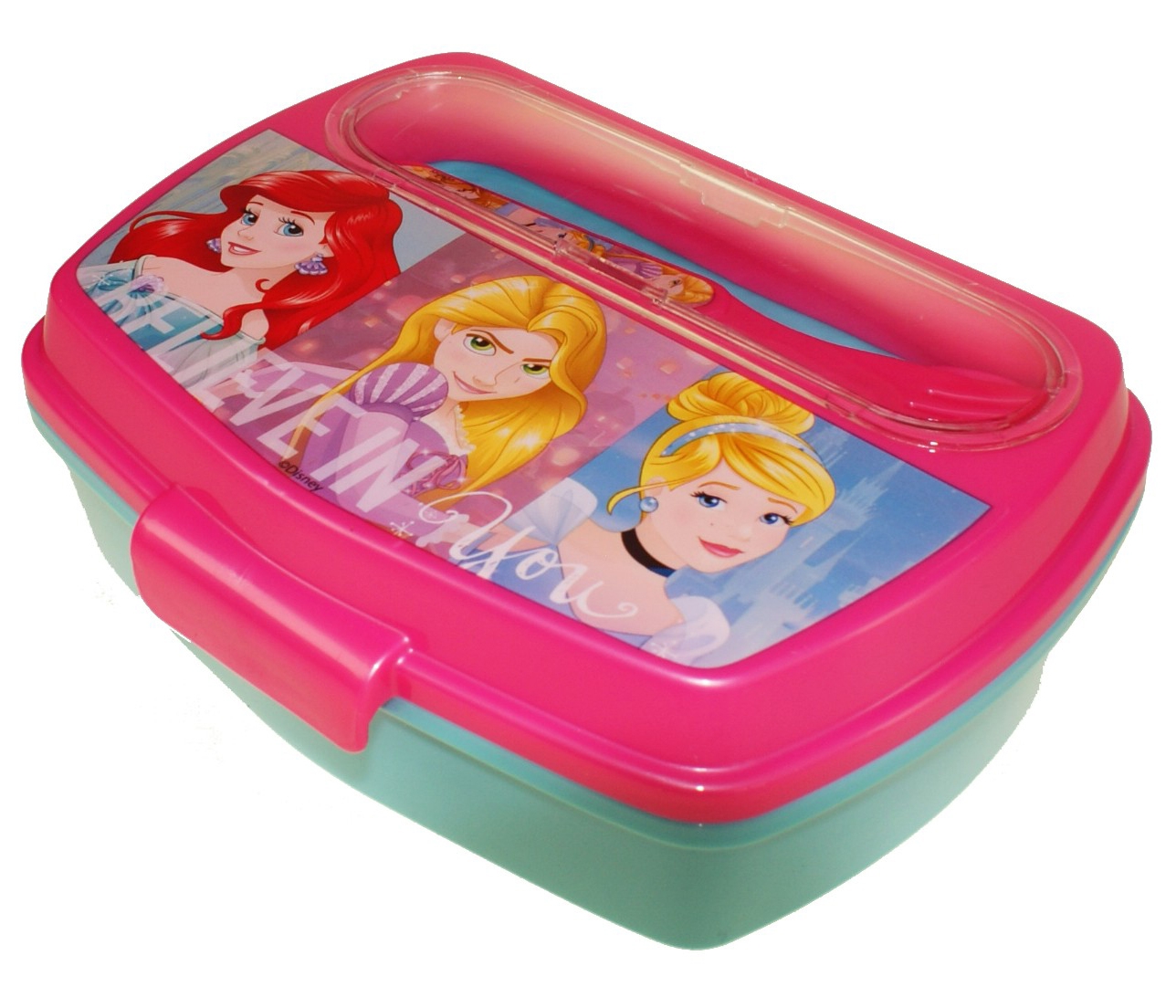 Disney Princess 'Friends' Girls School Sandwich Box with Cutlery Lunch