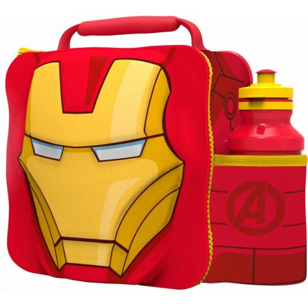 Avengers 'Iron Man' 3d Lunch Bag with Bottle Box