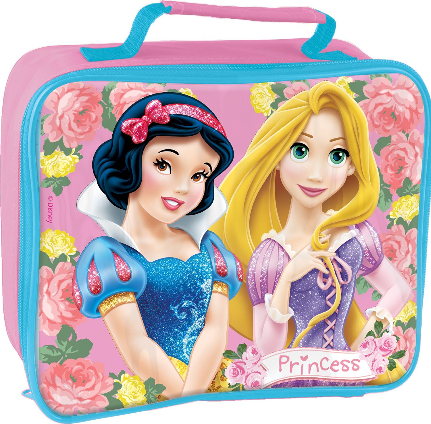 Disney Princess 'Floral' Rectangular Insulated School Premium Lunch Bag