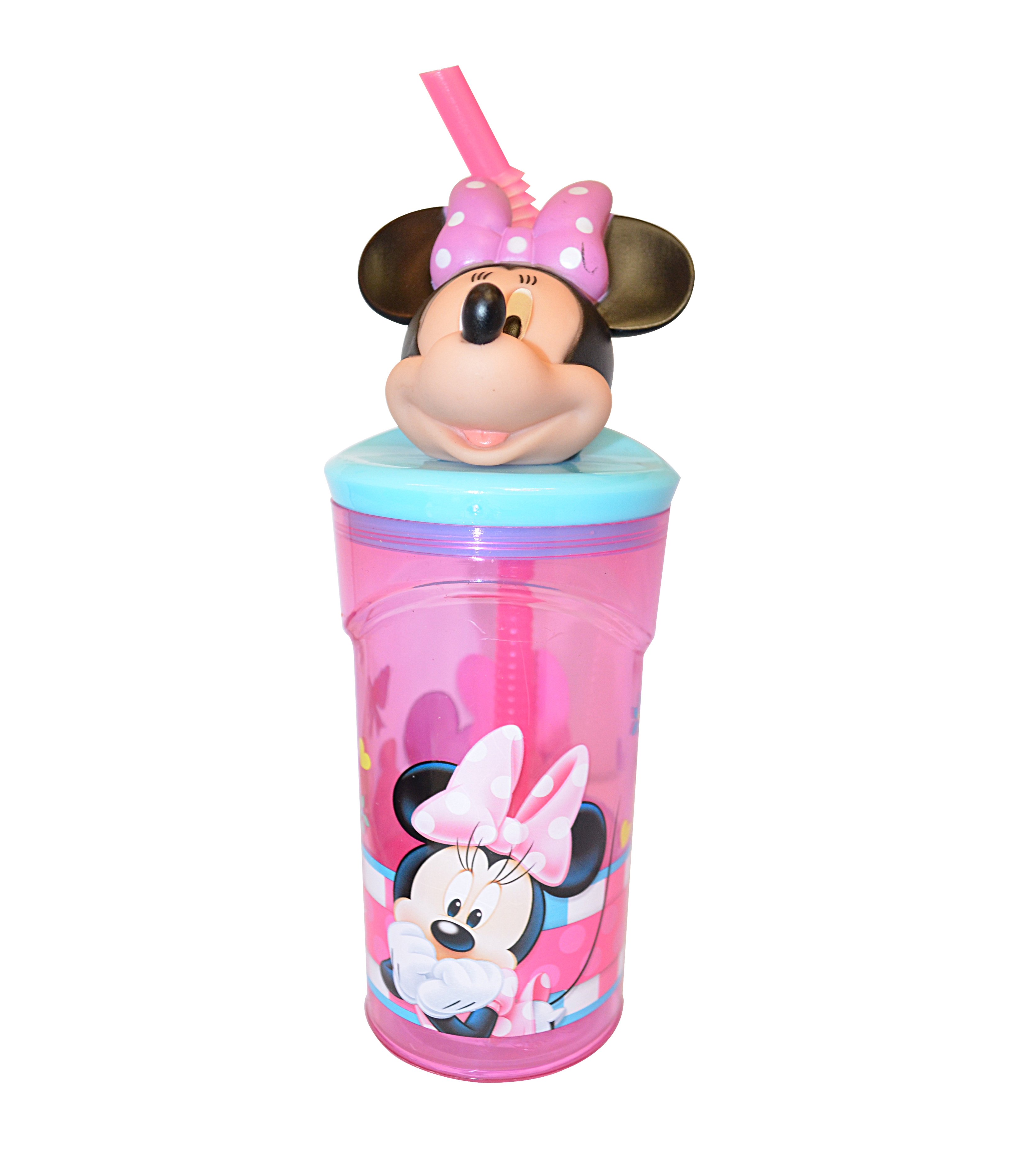 Disney Minnie Mouse '3d Head' Bottle with Straw
