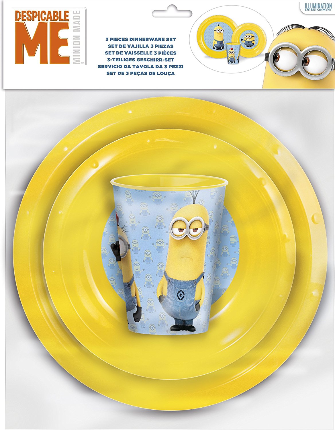 Despicable Me Minion '3 Piece Meal Set' Dinner Set