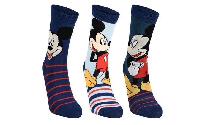 Mickey Mouse 3 Pack Socks Toddler, Junior, teenage EU 23-35