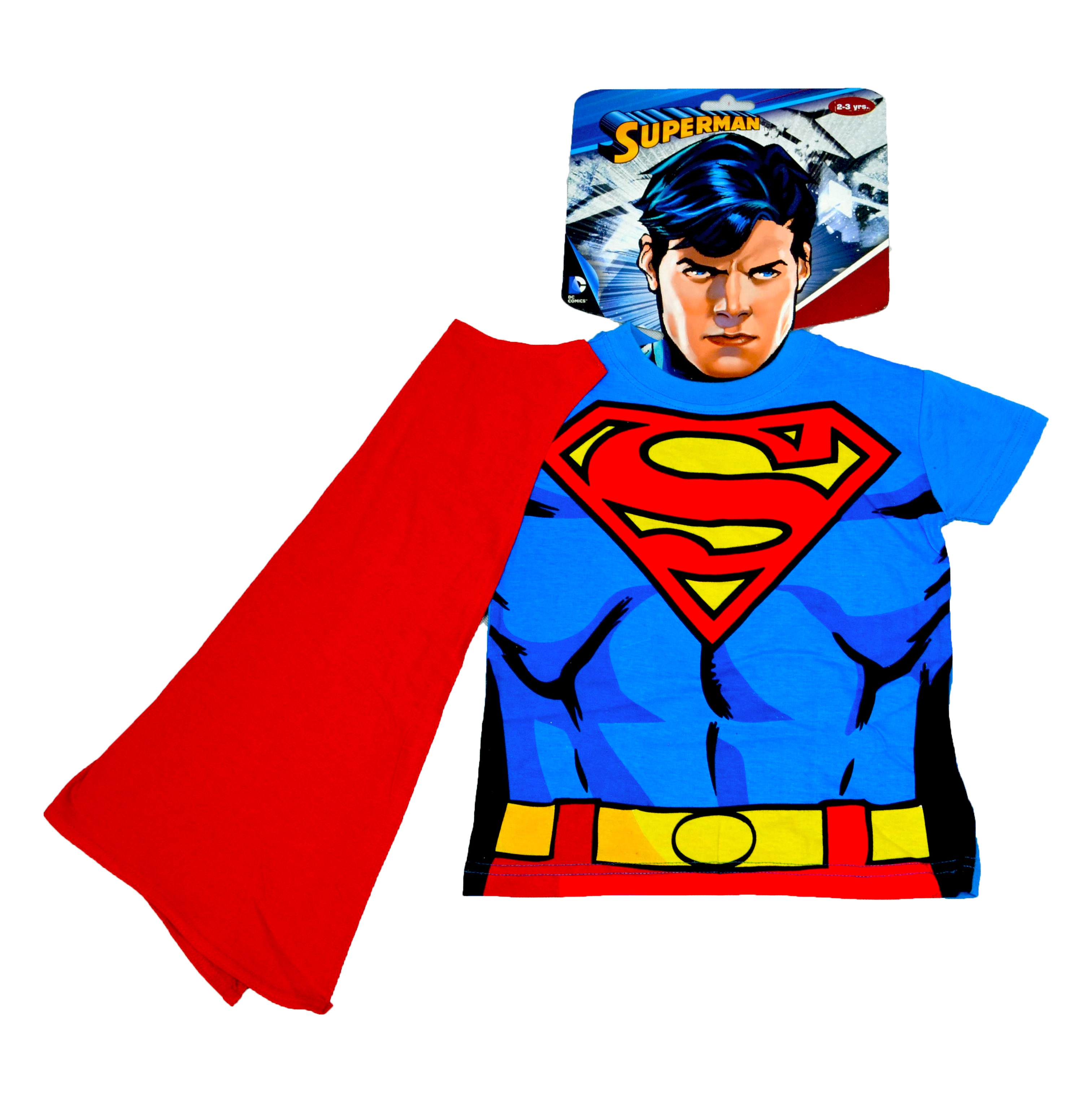Superman 'Cape and Mask' Novelty T Shirt 2-3 Years