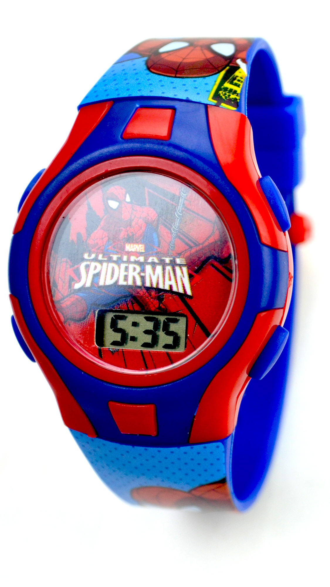 Spiderman 'Action' Boys Digital Metal Tin Gift Wrist Watch
