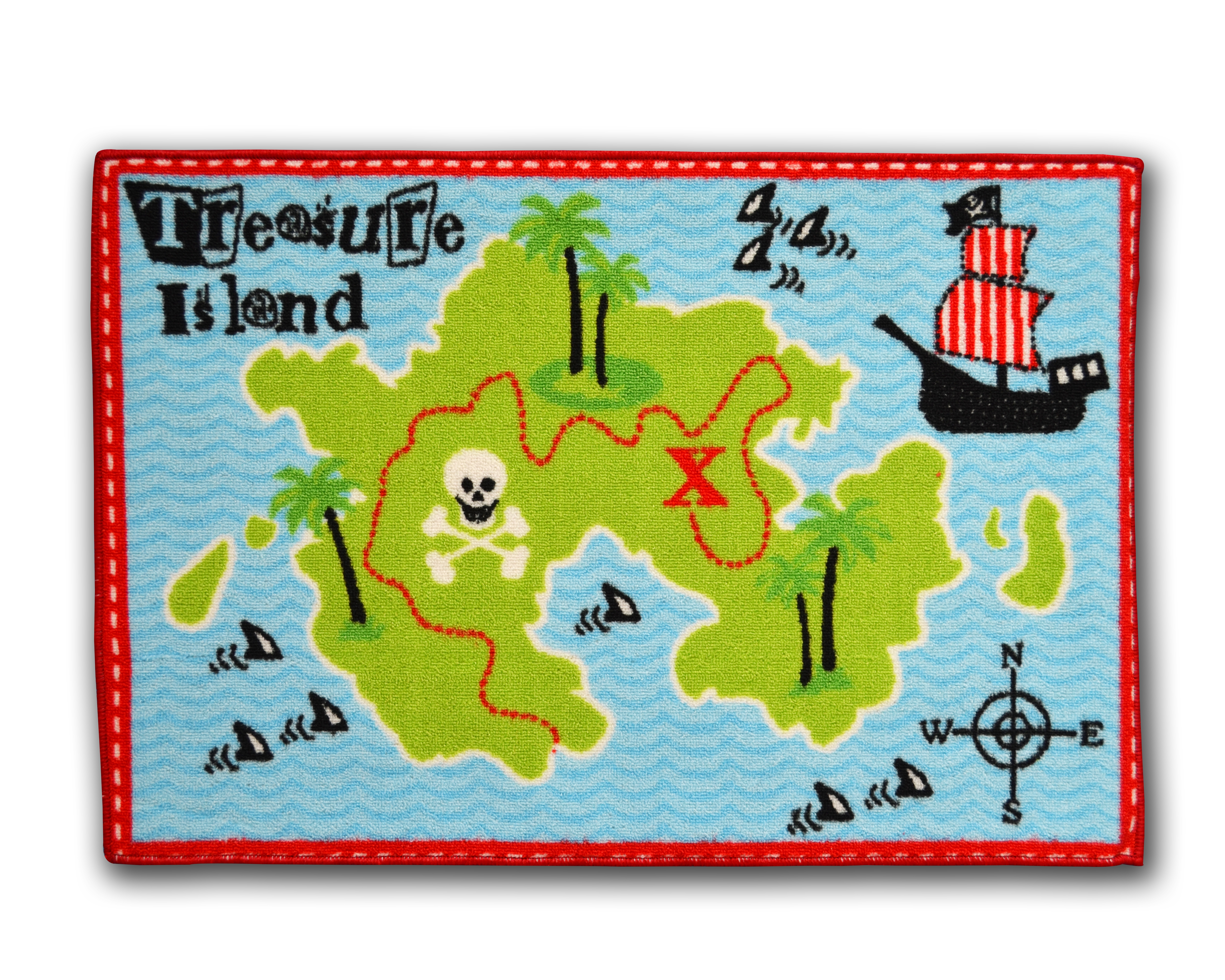Designer Mat 'Treasure Island' Kids Rug