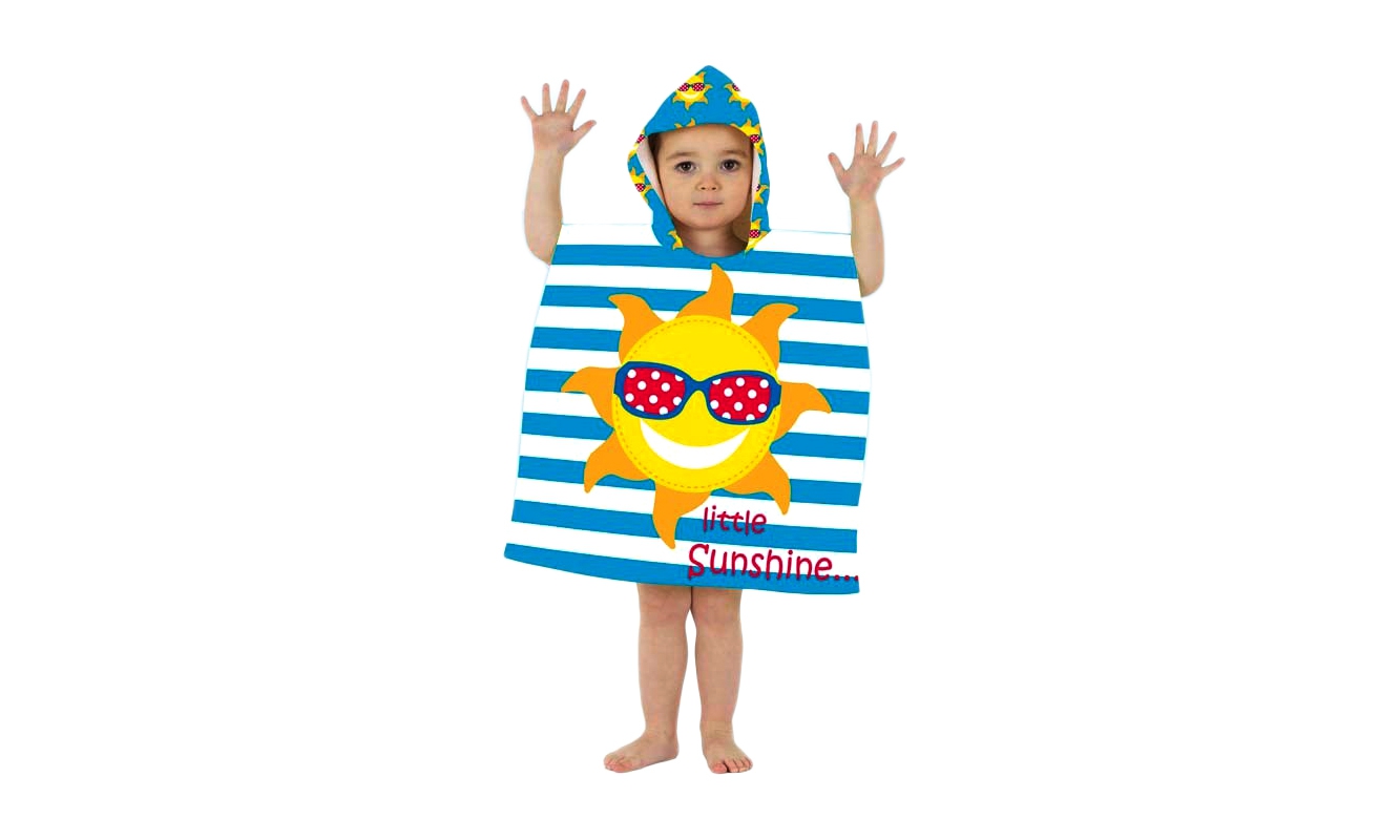 Kids Hooded Beach Bath 'Sunshine' Mini Poncho Towel Pal Accessories