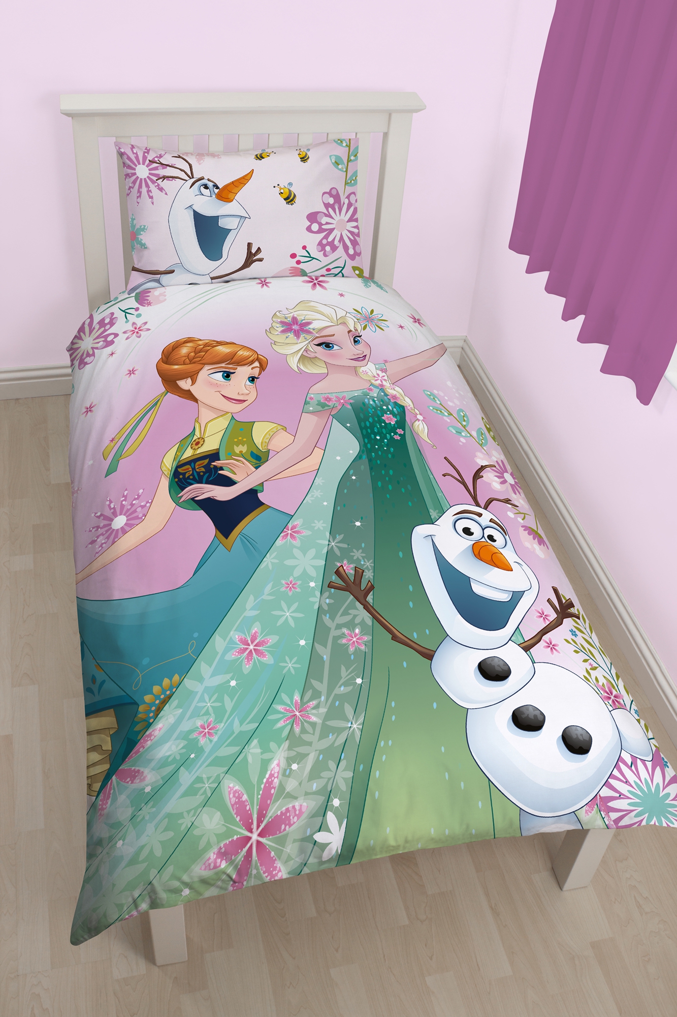 Disney Frozen 'Fever' Reversible Panel Single Bed Duvet Quilt Cover Set