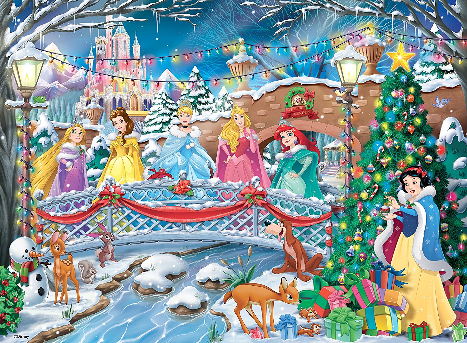 Disney Princess 'Christmas Celebrations' 500 Piece Jigsaw Puzzle Game