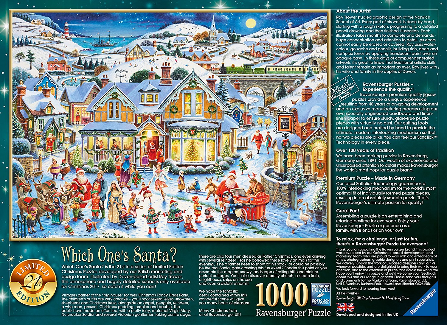 Which One' S Santa? 1000 Piece Jigsaw Puzzle Game