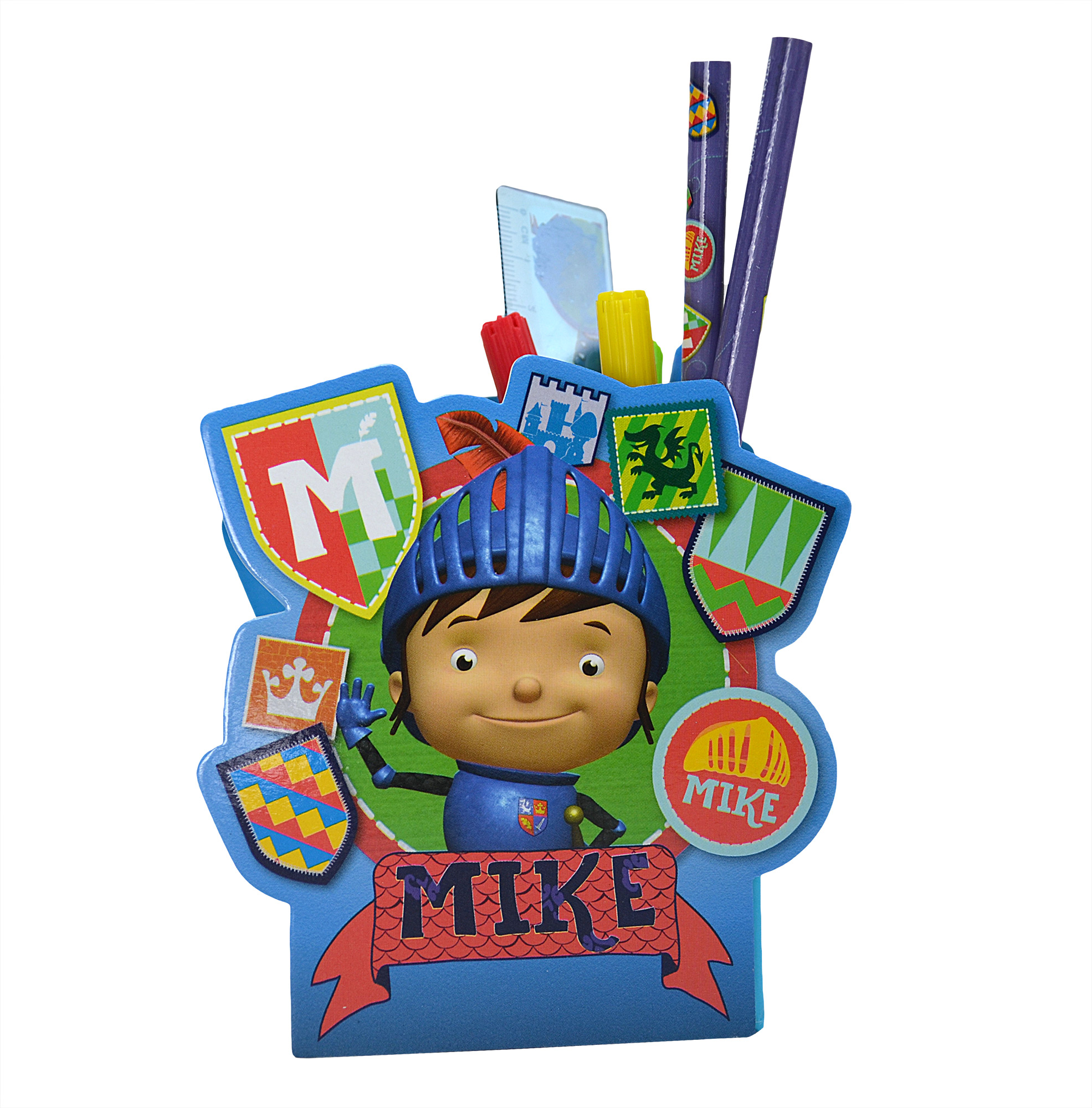 Mike The Knight Filled Desk Tidy Stationery