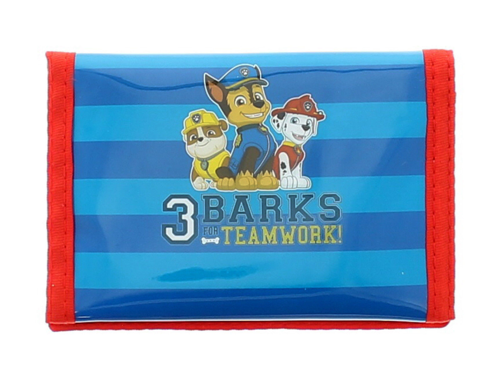 Paw Patrol 3 Barks Teamwork Blue Red Wallet