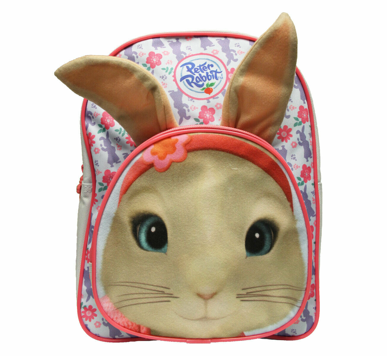 Peter Rabbit Girls Floral Print Blue/pink School Bag Rucksack Backpack