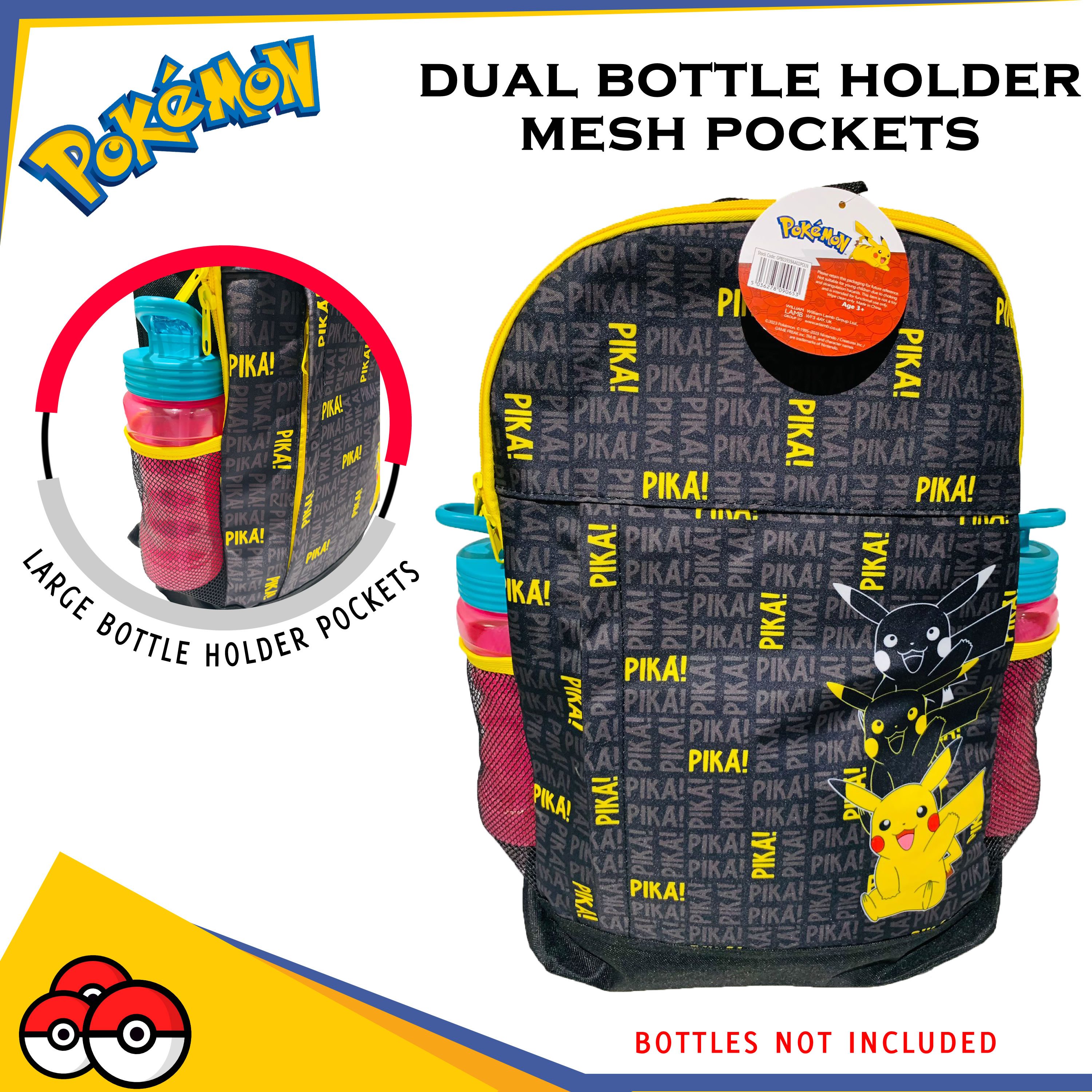 Pokemon Pikachu Stack School Bag Rucksack Backpack