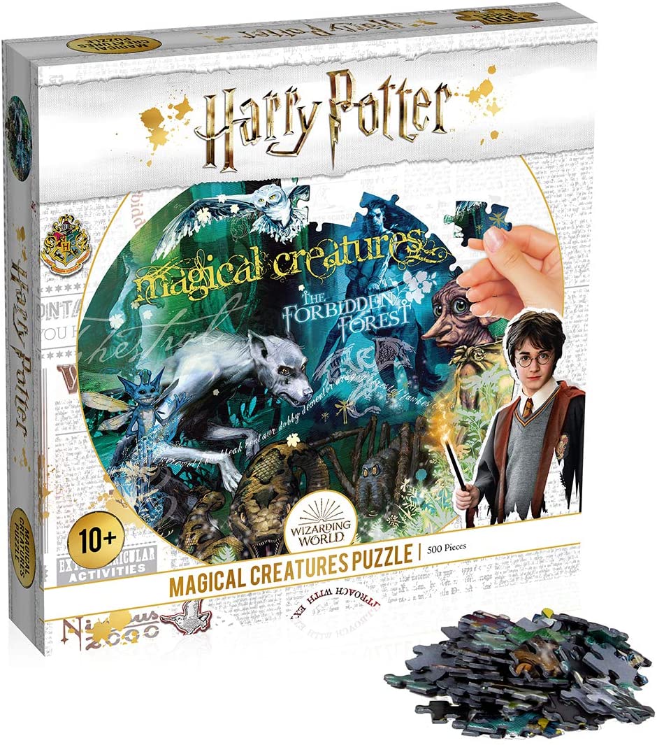 Harry Potter Collectors Round Magical Creatures 500 Piece Jigsaw Puzzle Game
