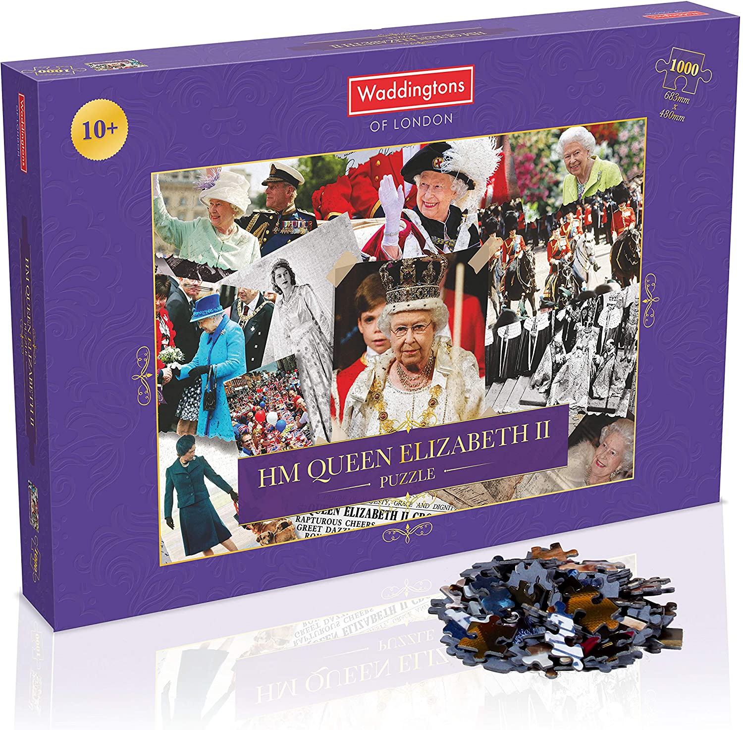 Hm Queen Elizabeth Ii Montage 1000 Piece Jigsaw Puzzle Game