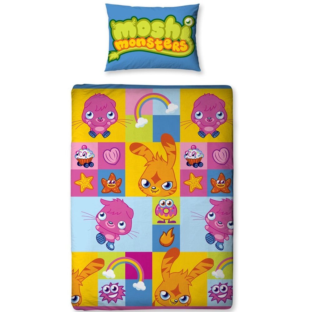 Moshi Monsters 'Monsters' Rotary Single Bed Duvet Quilt Cover Set