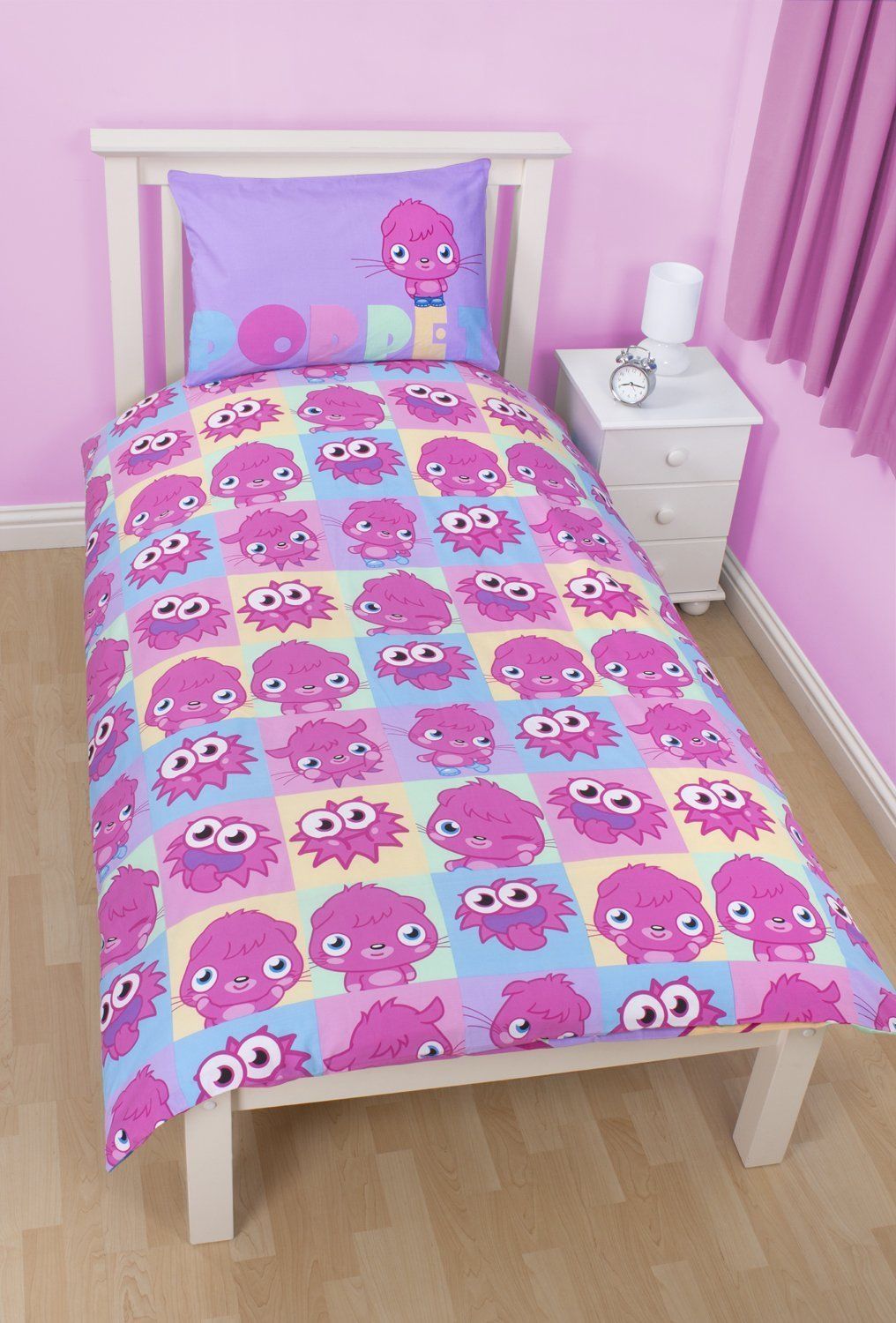 Moshi Monsters 'Poppet' Reversible Panel Single Bed Duvet Quilt Cover Set