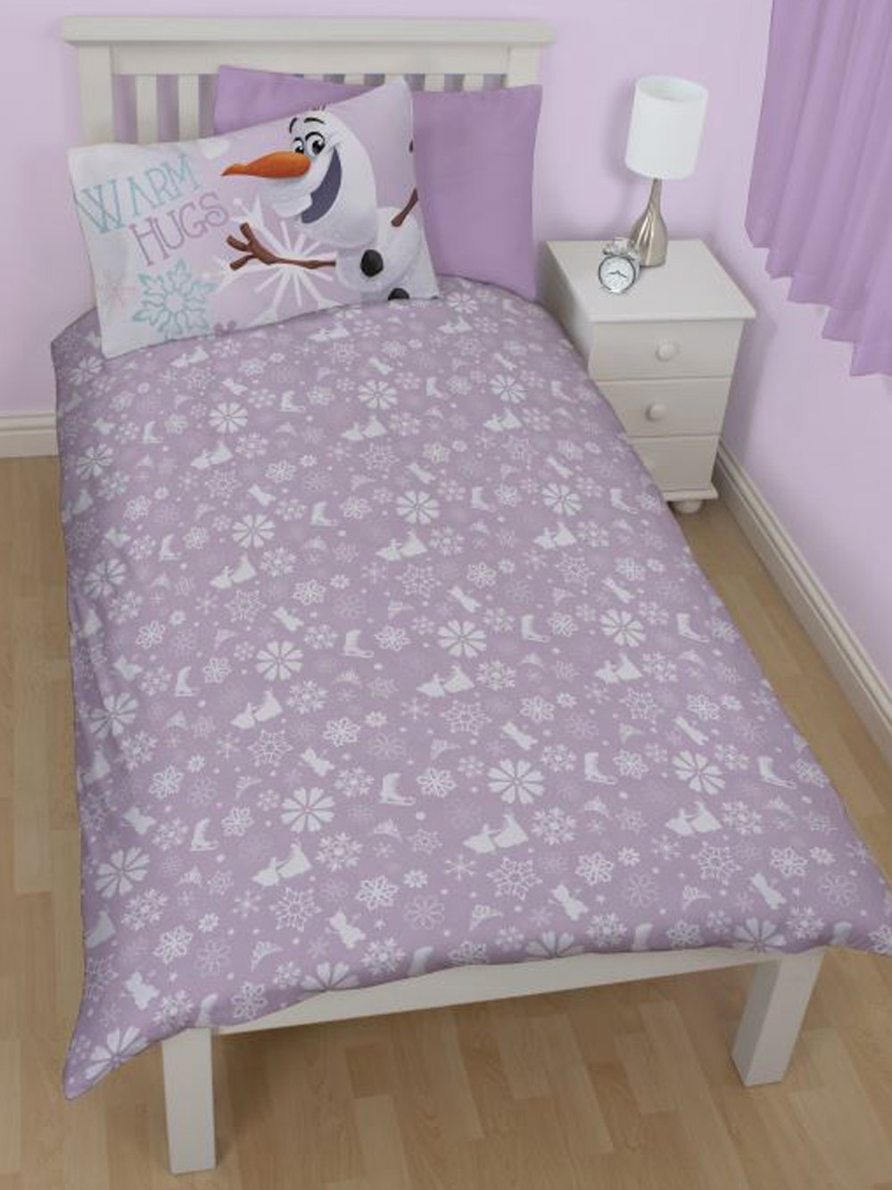 Disney Frozen Crystal Reversible Panel Single Bed Duvet Quilt Cover Set
