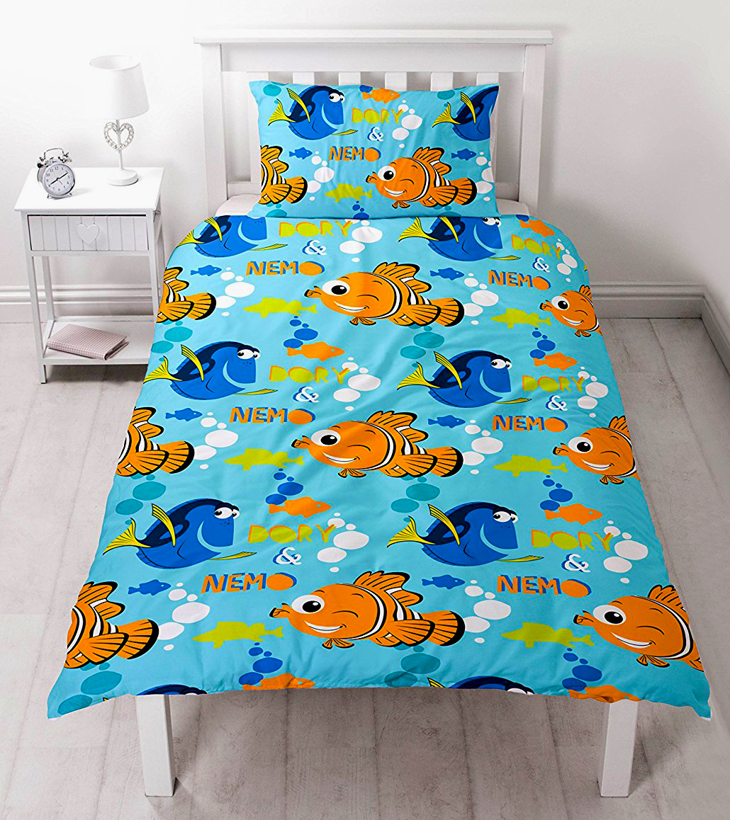 Disney Finding Nemo 'Dory' Rotary Single Bed Duvet Quilt Cover Set