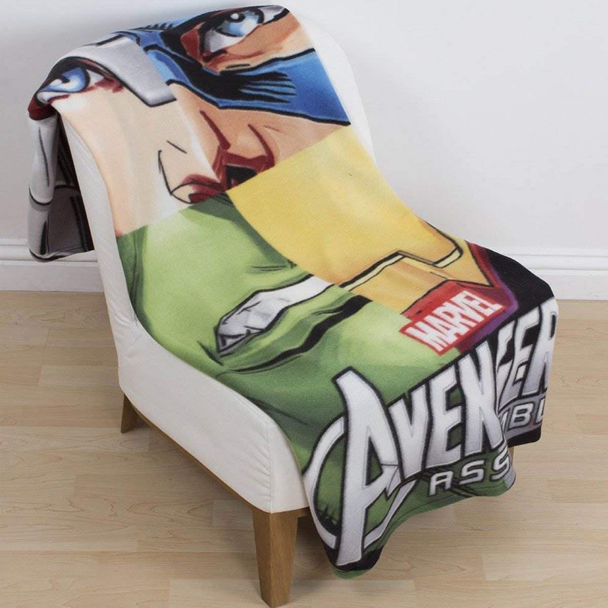 Marvel Avengers Panel Fleece Blanket Throw