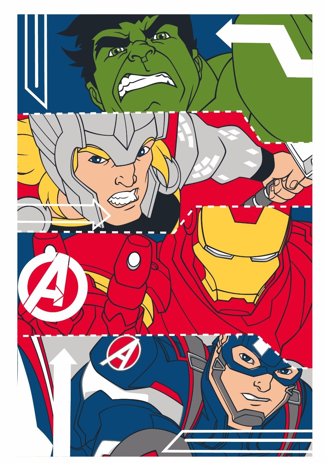 Avengers 'Tech' Panel Fleece Blanket Throw