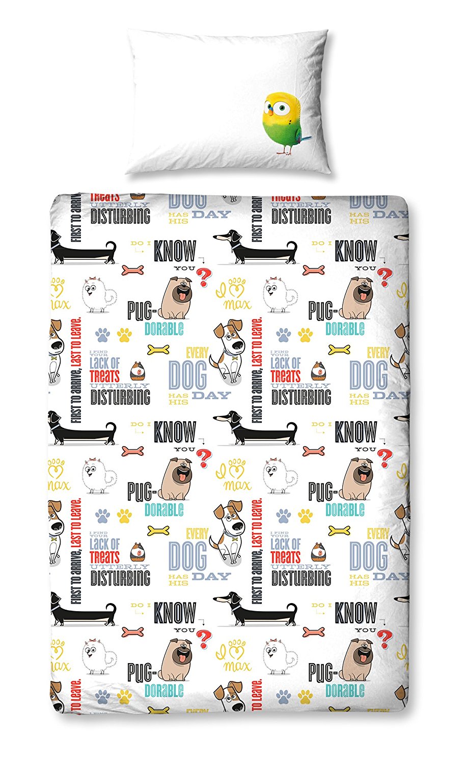The Secret Life of Pets 'Animals' Reversible Panel Single Bed Duvet Quilt Cover Set