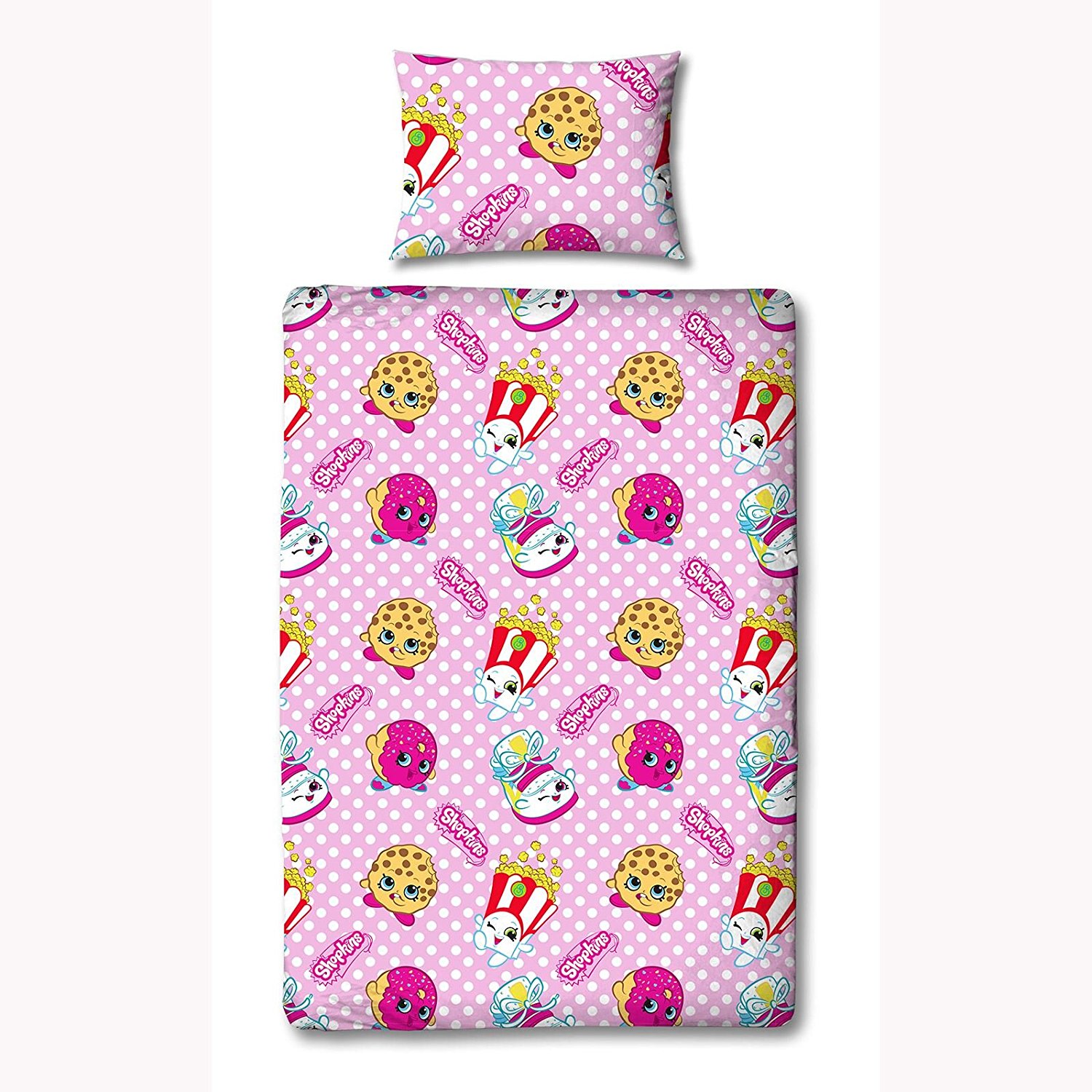 Shopkins 'Jumble' Reversible Rotary Single Bed Duvet Quilt Cover Set