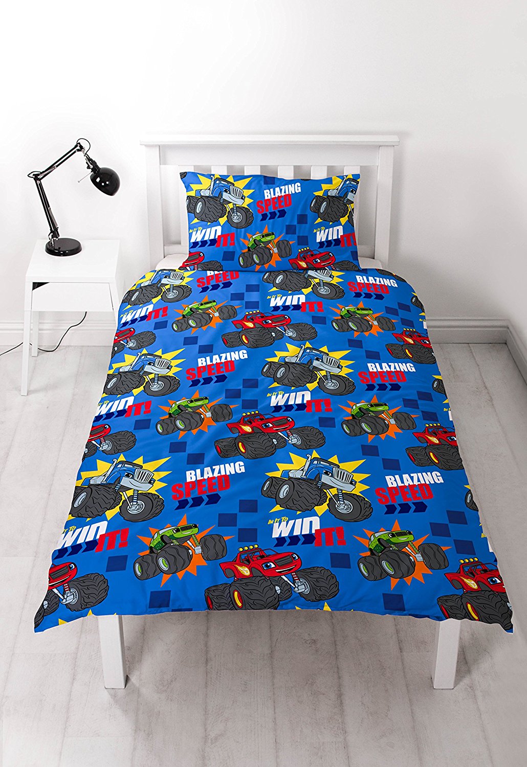 Blaze and The Monster Machines 'Zoom' Rotary Single Bed Duvet Quilt Cover Set