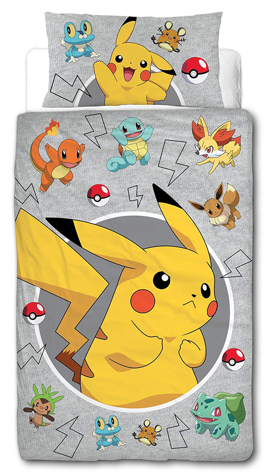 Pokemon Go Panel Single Bed Duvet Quilt Cover Set