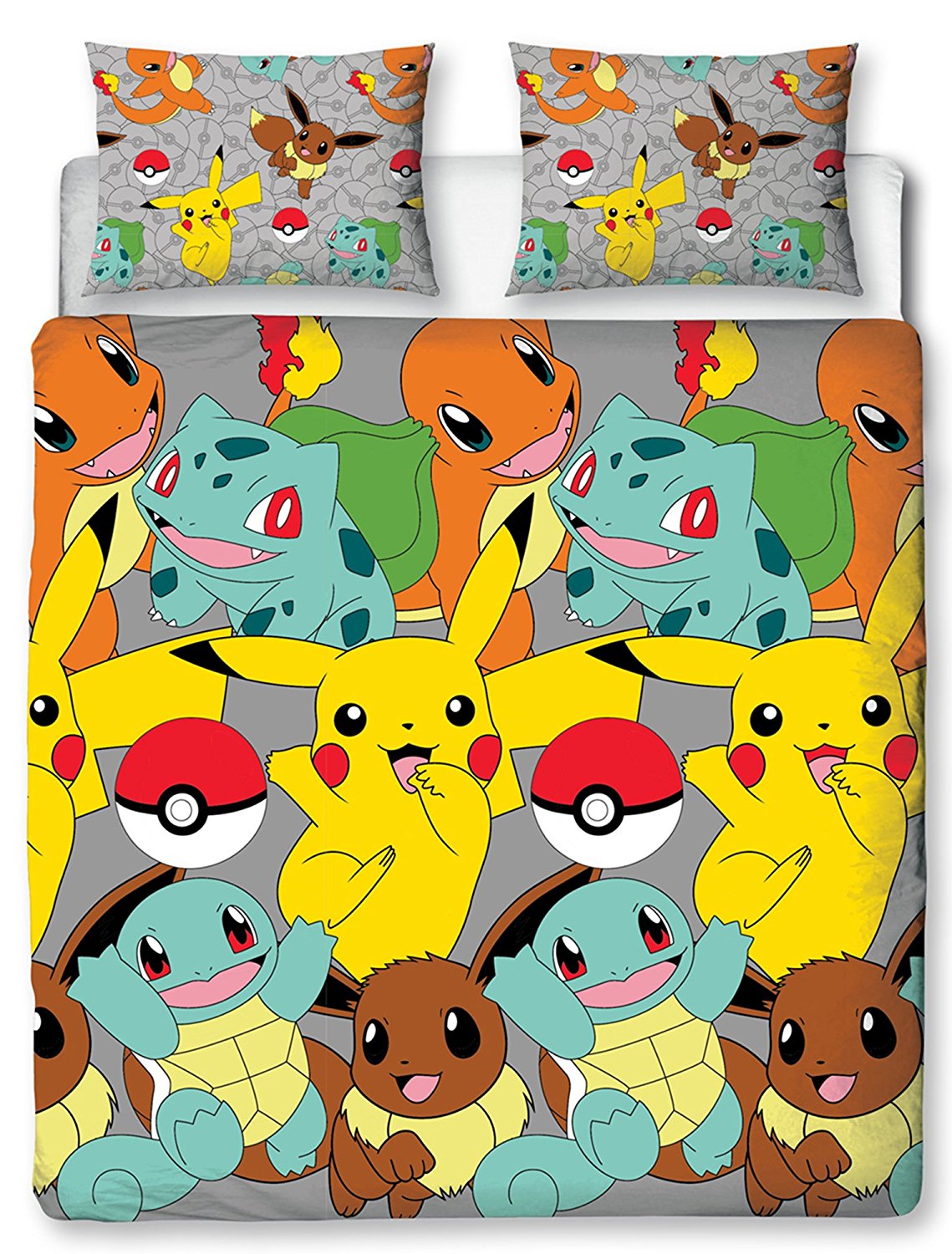 Pokemon 'Catch' Reversible Rotary Double Bed Duvet Quilt Cover Set