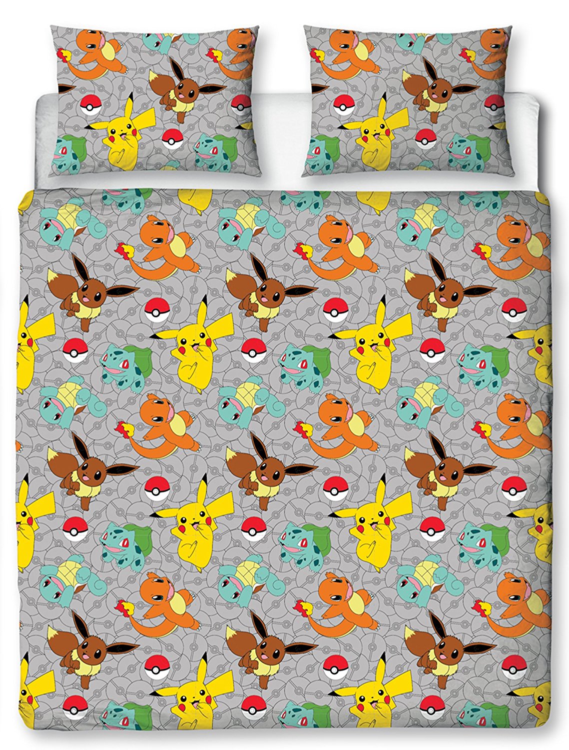 Pokemon 'Catch' Reversible Rotary Double Bed Duvet Quilt Cover Set