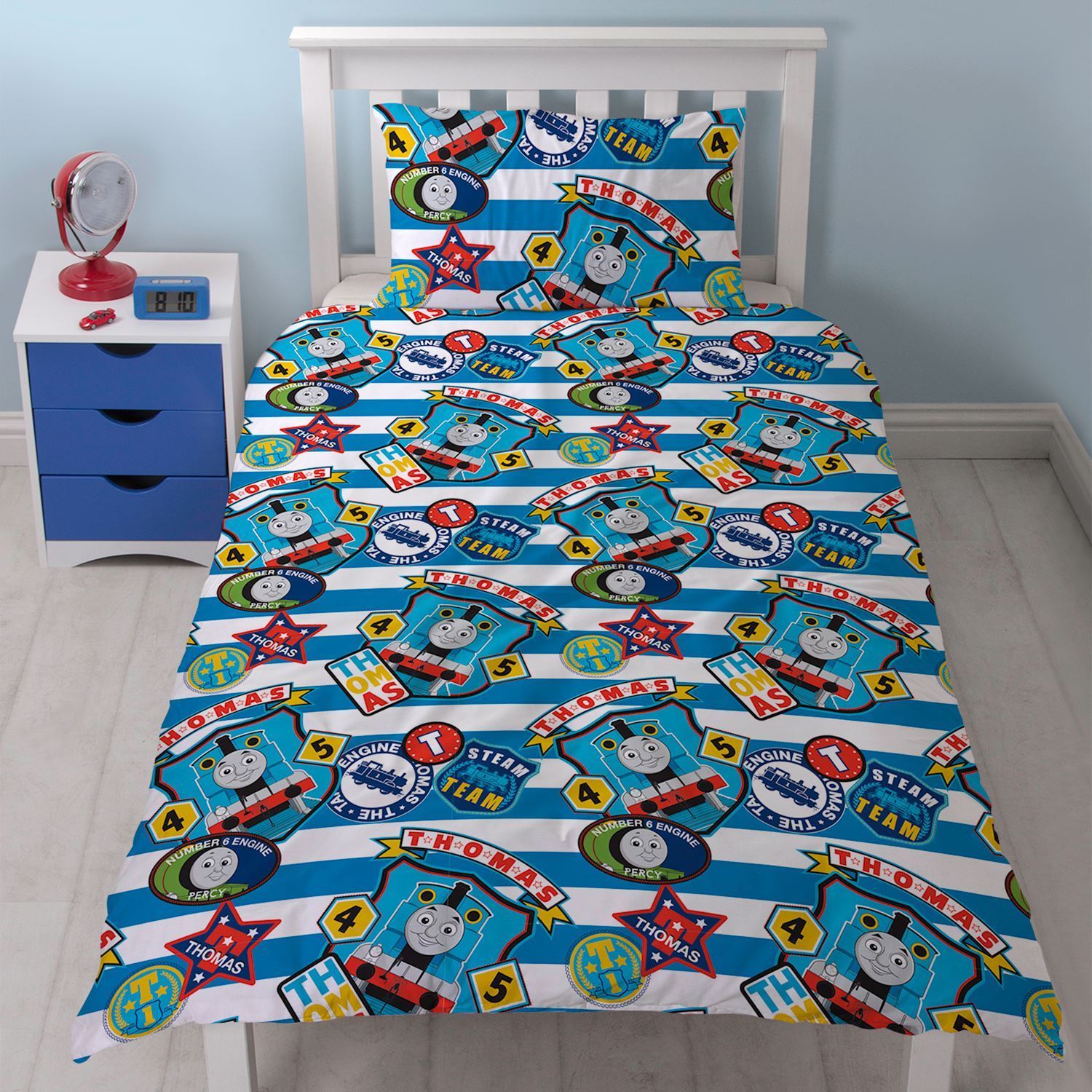 Thomas & Friends 'Patch' Reversible Rotary Single Bed Duvet Quilt Cover Set