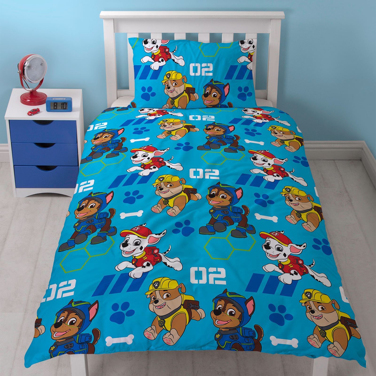 Paw Patrol 'Spy' Reversible Rotary Single Bed Duvet Quilt Cover Set