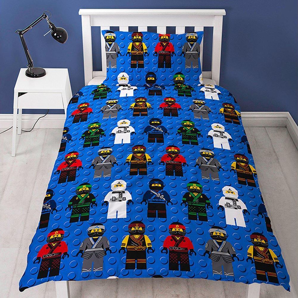 Lego Ninjago Movie 'Ninja' Reversible Rotary Single Bed Duvet Quilt Cover Set