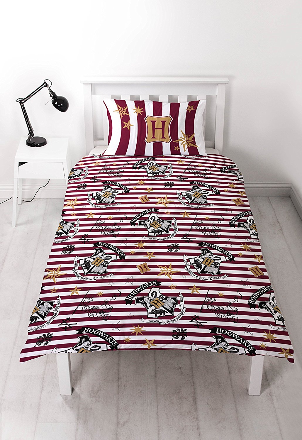 Harry Potter 'Muggles' Reversible Panel Single Bed Duvet Quilt Cover Set