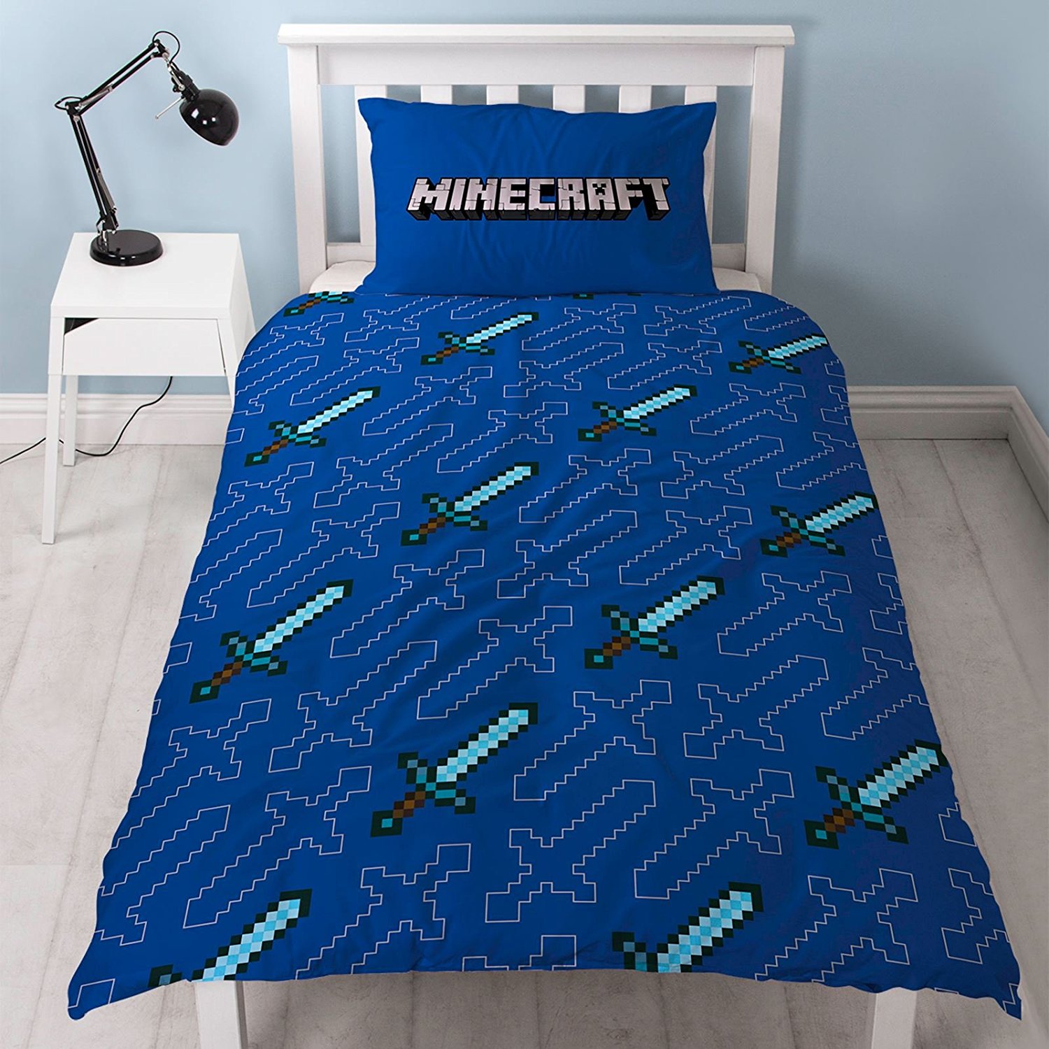 Minecraft Single Reversible Panel Bed Duvet Quilt Cover Set