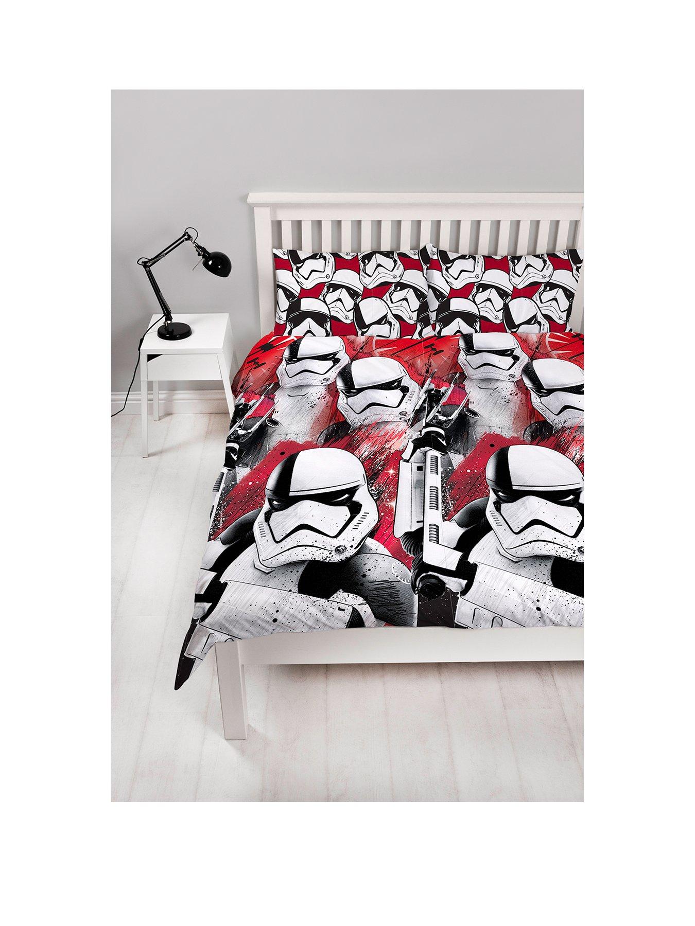 Disney Star Wars Episode 8 'Trooper' Reversible Rotary Single Bed Duvet Quilt Cover Set