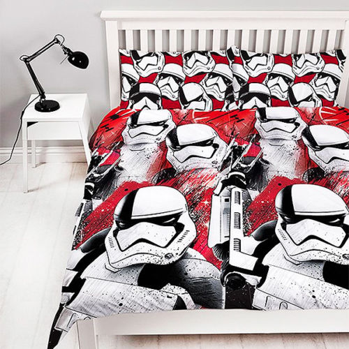Disney Star Wars Episode 8 'Trooper' Reversible Rotary Double Bed Duvet Quilt Cover Set