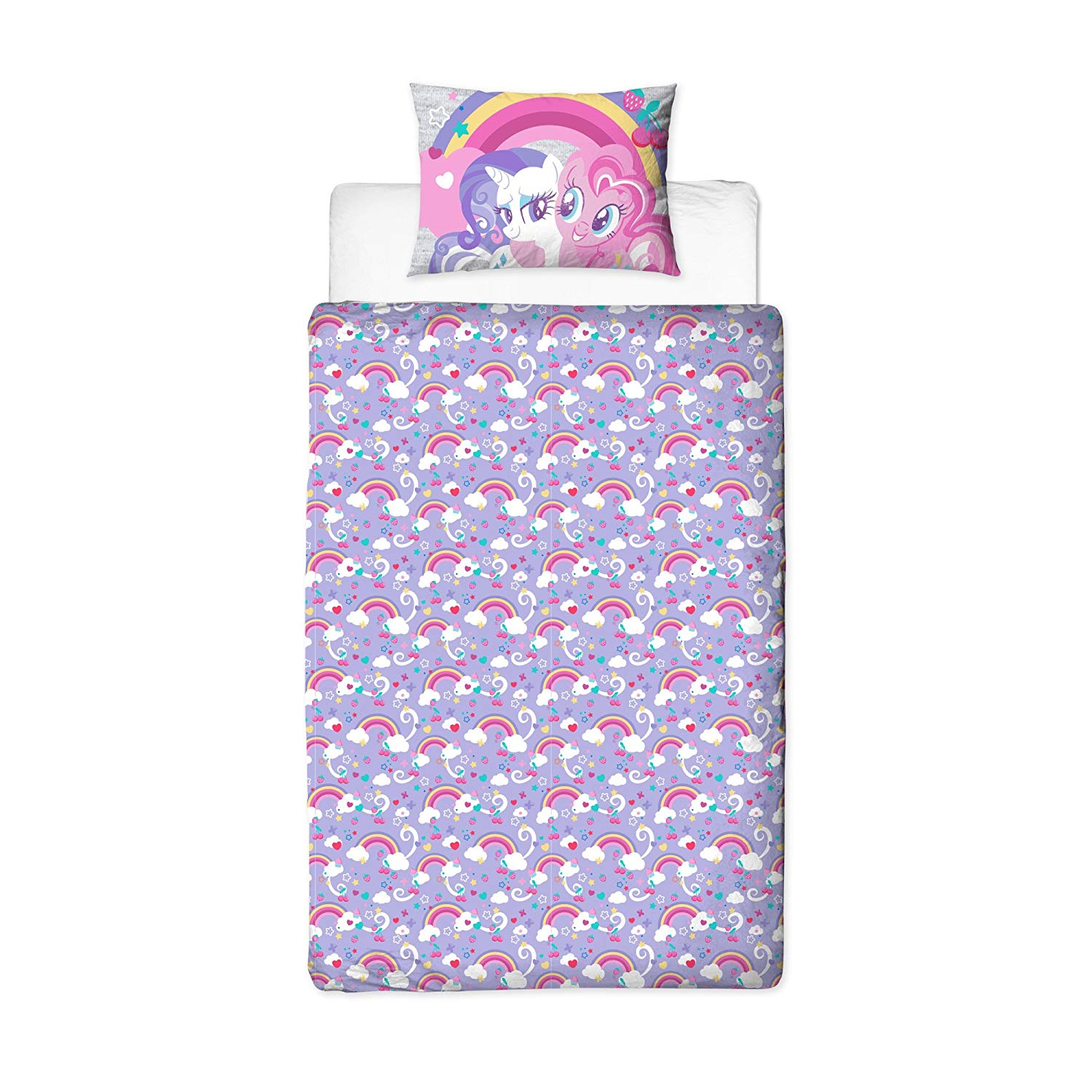 My Little Pony Crush Purple Reversible Panel Single Bed Duvet Quilt Cover Set