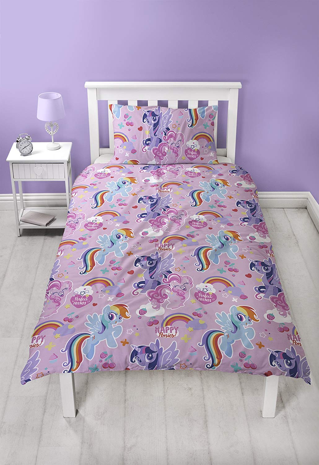 My Little Pony Crush Purple Reversible Rotary Single Bed Duvet Quilt Cover Set