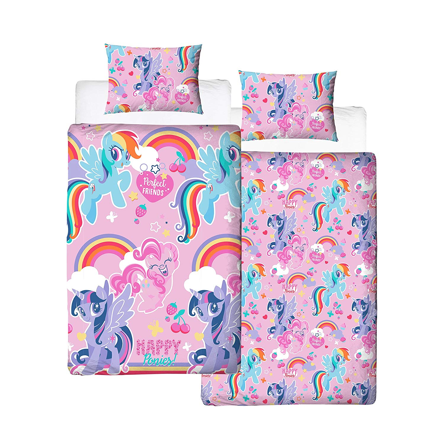 My Little Pony Crush Purple Reversible Rotary Single Bed Duvet Quilt Cover Set