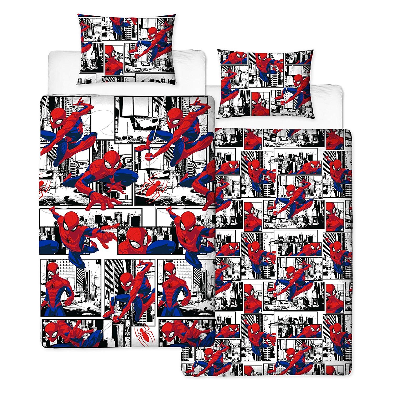 Spiderman 'Metropols' Rotary Single Bed Duvet Quilt Cover Set