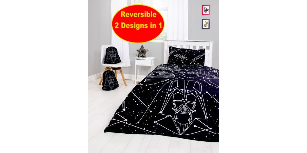 Star Wars 'Stellar' Reversible Rotary Single Bed Duvet Quilt Cover Set