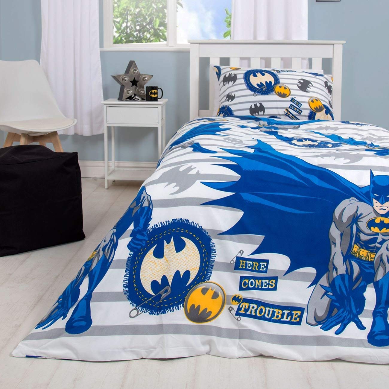 Batman Trouble Rotary Single Bed Duvet Quilt Cover Set