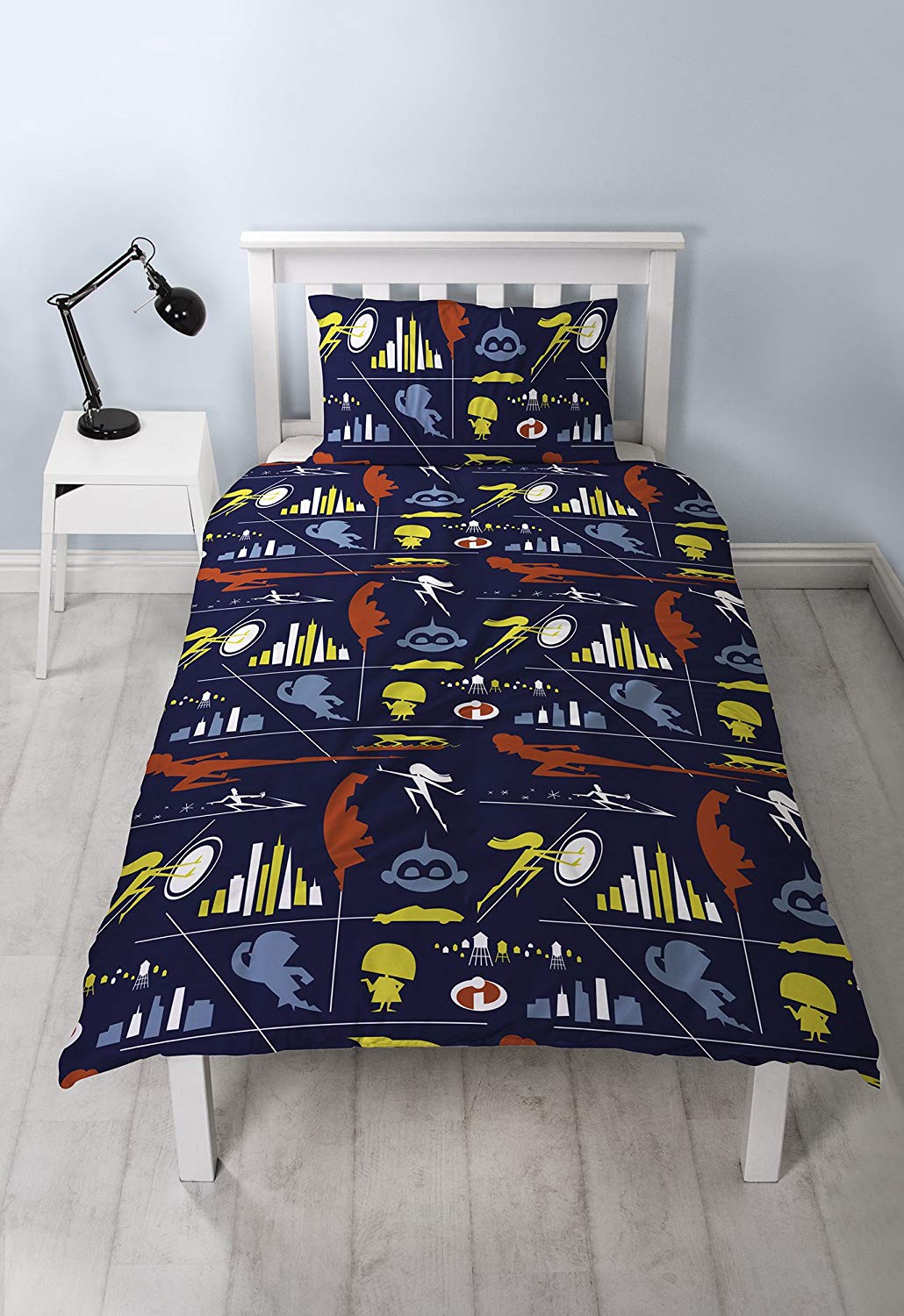 The Incredibles 2 'Retro' Rotary Single Bed Duvet Quilt Cover Set