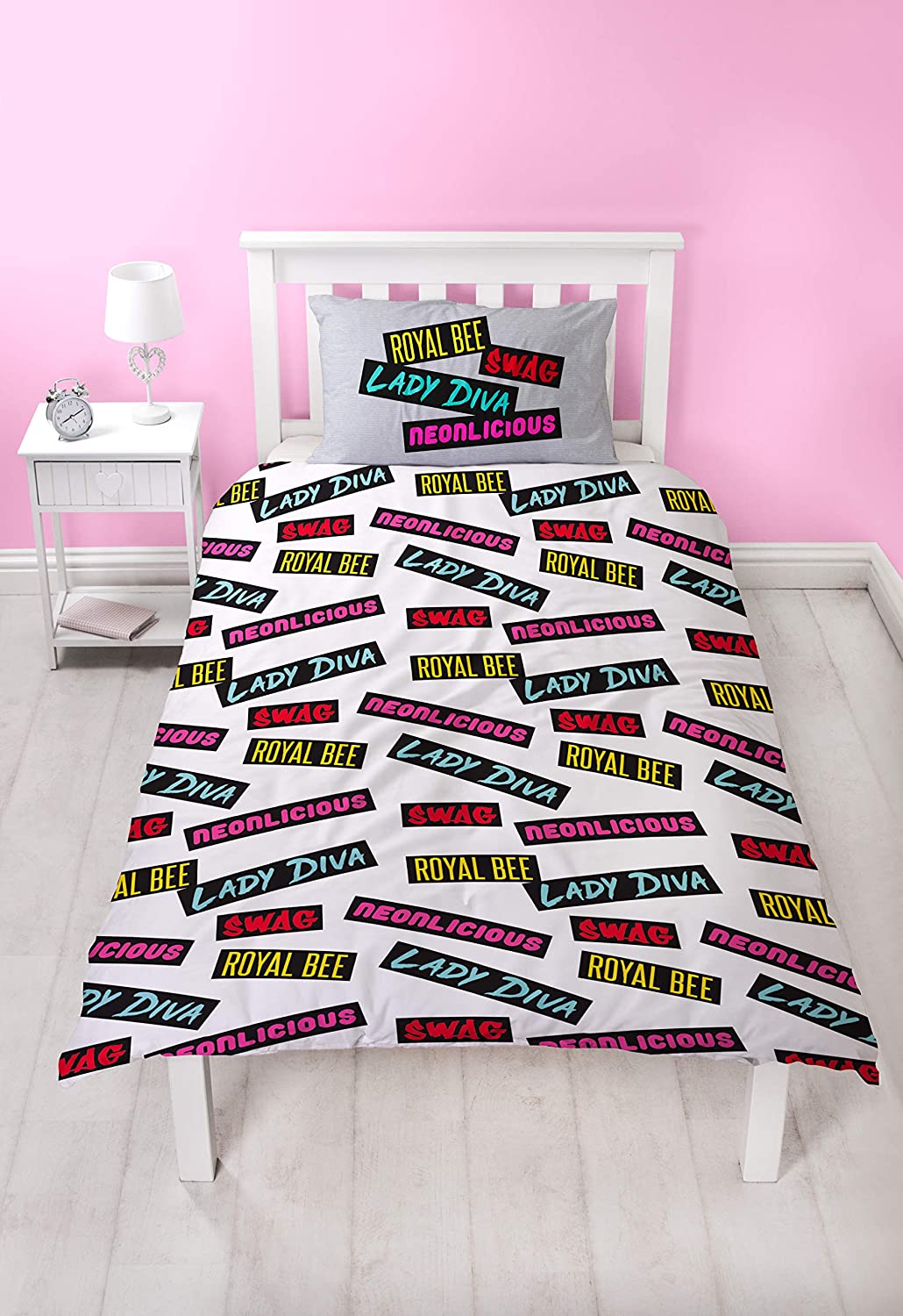 L.o.l Suprise! Omg Polycotton Buzz Girls Panel Single Bed Duvet Quilt Cover Set